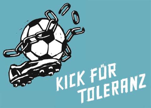 «Kick für Toleranz»-Logo