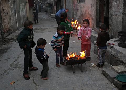 Kinder im Flüchtlingslager Al-Schati nahe Gaza-Stadt