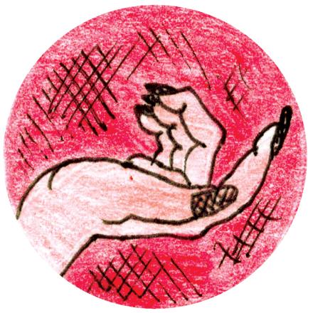 Illustration: eine Hand mit langen Fingernägeln