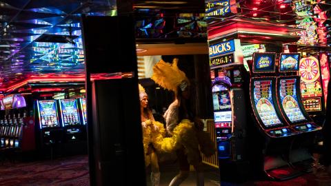 Spielautomaten in einem Casino in Las Vegas