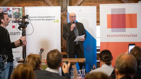 Bauernverbandspräsident Markus Ritter an der «Perspektive Schweiz»-Medienkonferenz am Dreikönigstag