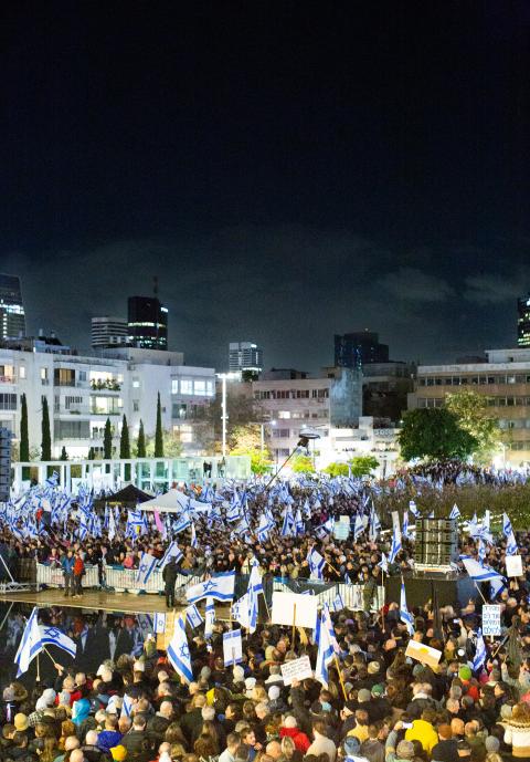 Grossdemonstration in Tel Aviv