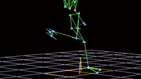 Wire-Frame-Avatar eines Fussballspielers