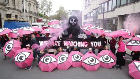 Protest von Extinction Rebellion beim Gipfel der Ölindustrie in London