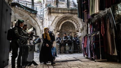 Israelische Sicherheitskräfte in der Altstadt von Jerusalem