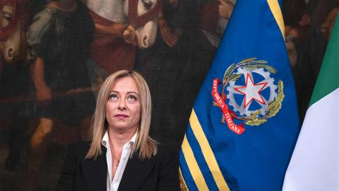 Giorgia Meloni bei ihrer Vereidigung als italienische Ministerpräsidentin