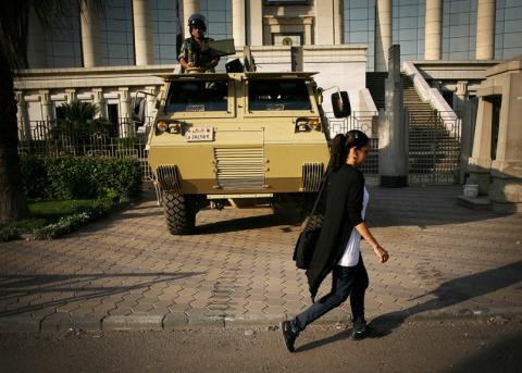 Ägyptische Militär vor dem Verfassungsgericht in Kairo