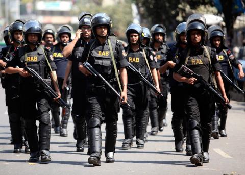 Einsatz des Rapid Action Battalion am 1. März 2013 in Dhaka