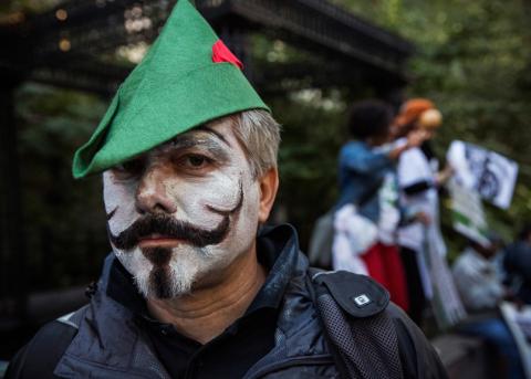 Guy Fawkes bei Occupy Wall Street