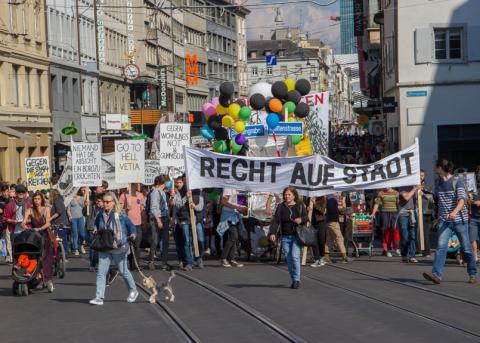 Demonstration am 23. September 2017 für mehr bezahlbaren Wohnraum in Basel