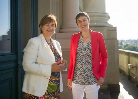 die Nationalrätinnen Marina Carobbio und Barbara Gysi