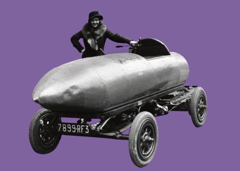 «La Jamais Contente», das erste elektrisch betriebene Auto