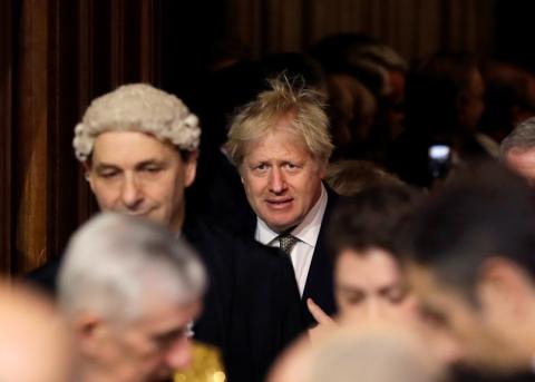 Boris Johnson im Dezember 2019 bei der Parlamentseröffnung im House of Lords