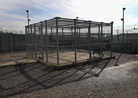 Aussenbereich des US-Gefängnis in Guantánamo