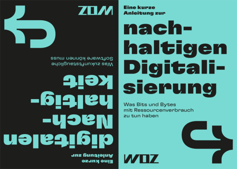 Cover der Broschüre «Digitale Nachhaltigkeit / nachhaltige Digitalisierung»