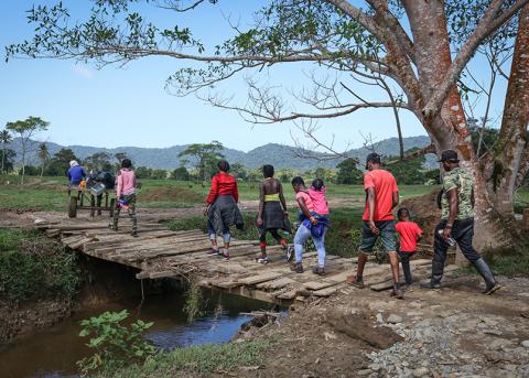 Haitianer:innen auf der kolumbianischen Seite der Grenze