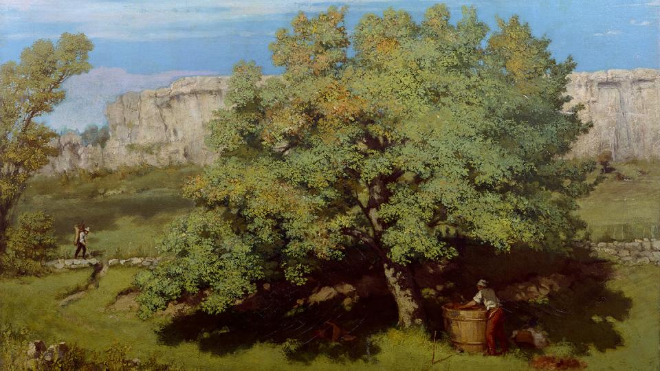 das Gemälde «Weinlese in Ornans» von Gustave Courbet
