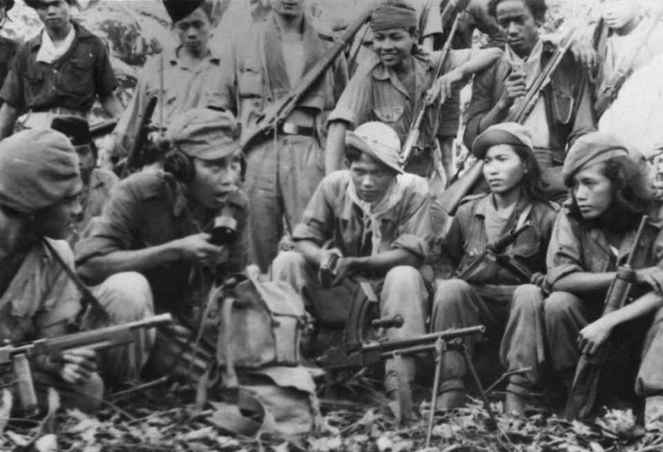Unabhängigkeitskämpfer:innen auf Java, April 1949