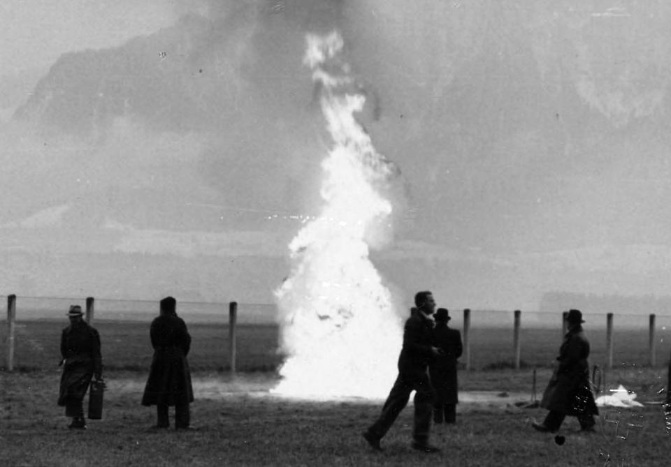 Experiment mit der Brandwaffe Opalm 1952 in der Schweiz