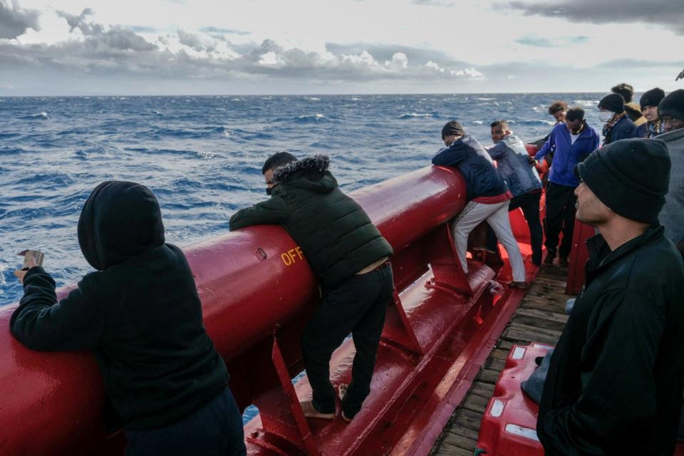 gerette Flüchtlinge auf der «Ocean Viking»