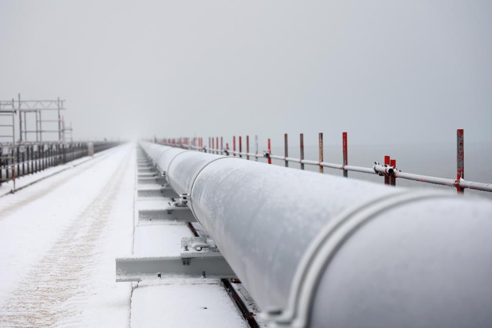 Pipeline beim Flüssiggasterminal in Wilhelmshaven.