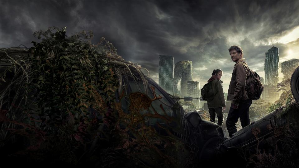 Still aus der Serie «The Last of Us»: Joel (Pedro Pascal) eskortiert Ellie (Bella Ramsey)