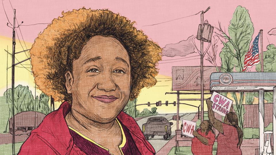 Illustrationsportrait welches Christina Jiménez zeigt