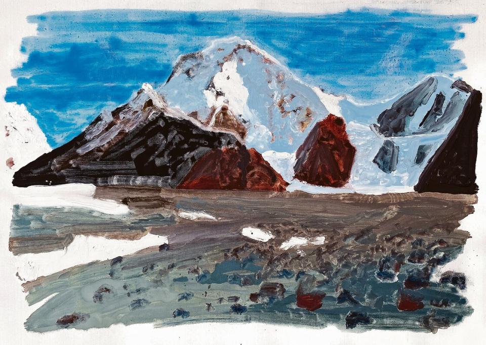Tobias Wyrzykowski, Broad Peak, 2021, Öl auf Leinwand, 100 × 140 cm