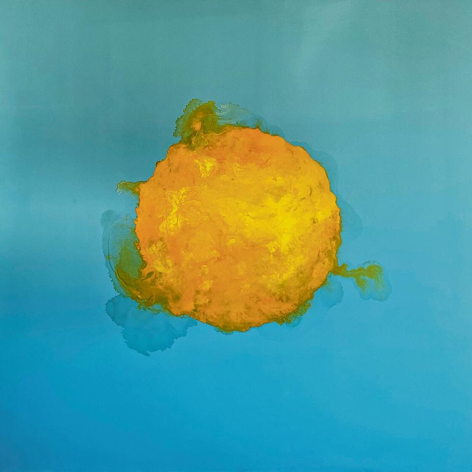 Tobias Wyrzykowski, Sonne, 2022, Öl auf Leinwand, 160 × 160 cm