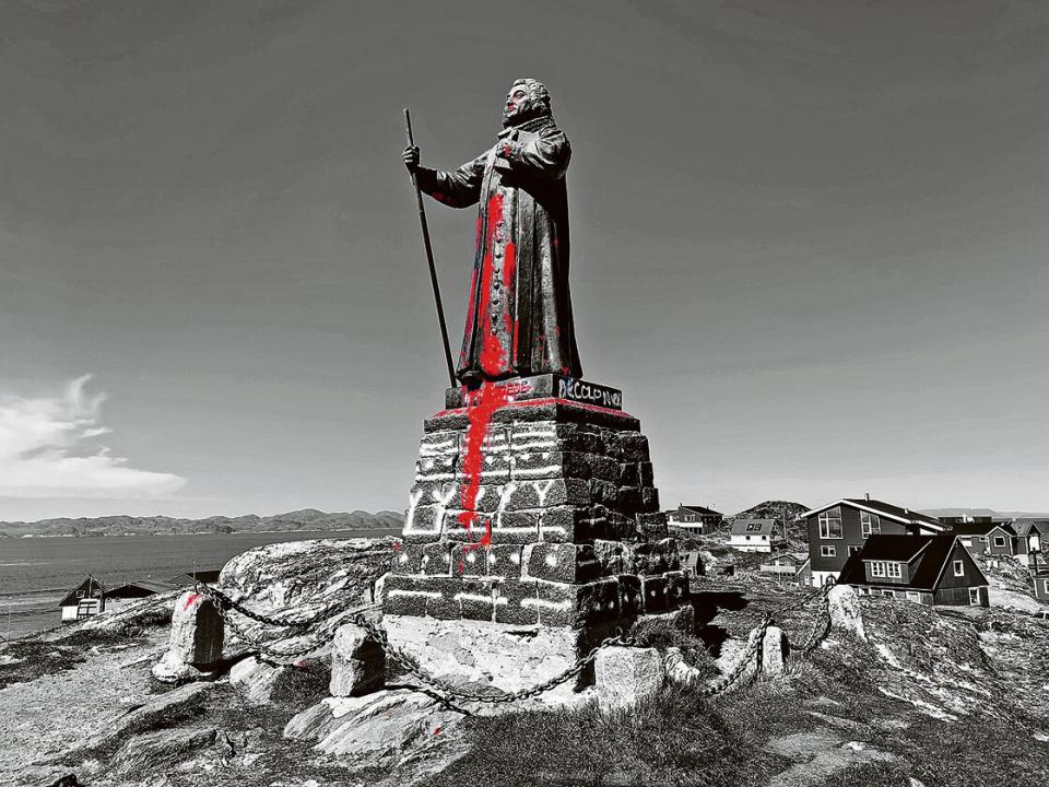 Statue des Missionars Hans Egede in Nuuk