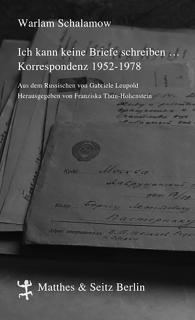 Cover des Buches «Ich kann keine Briefe schreiben. Korrespondenz 1952–1978». 