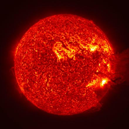 wissenschaftliches Foto der Sonne