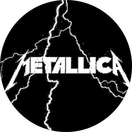 stilisiertes Metallica-Band-Logo in schwarzweiss